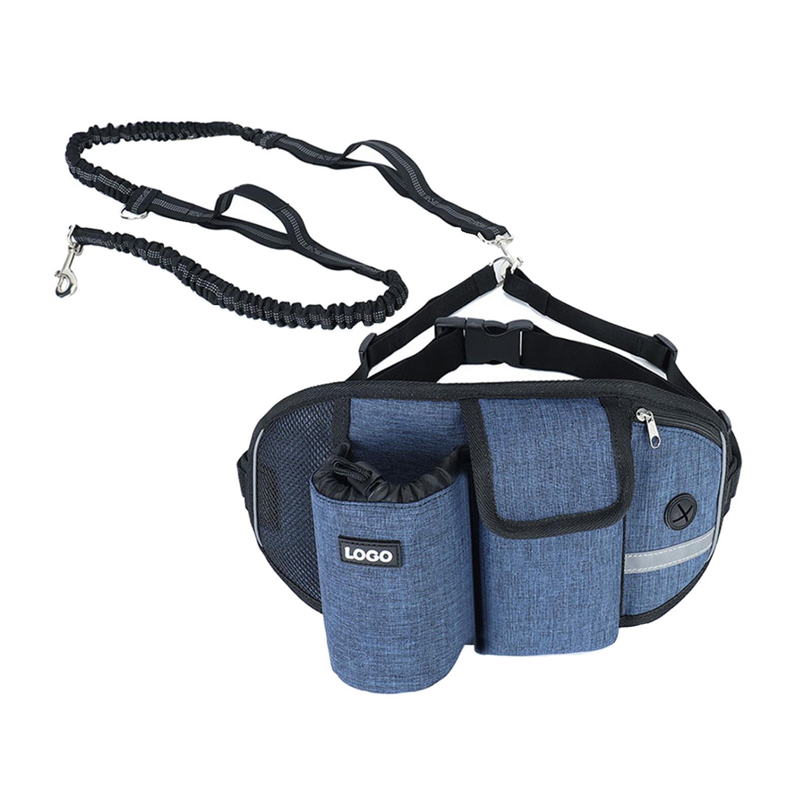 Hands  Leash Running Waist Belt Pet Walking Elastic Leashes+Bag