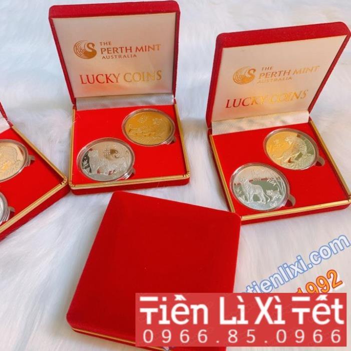 Tiền Xu Con Hổ (Cọp) mạ Vàng, mạ Bạc ÚC - Xu Con Hổ (Cọp