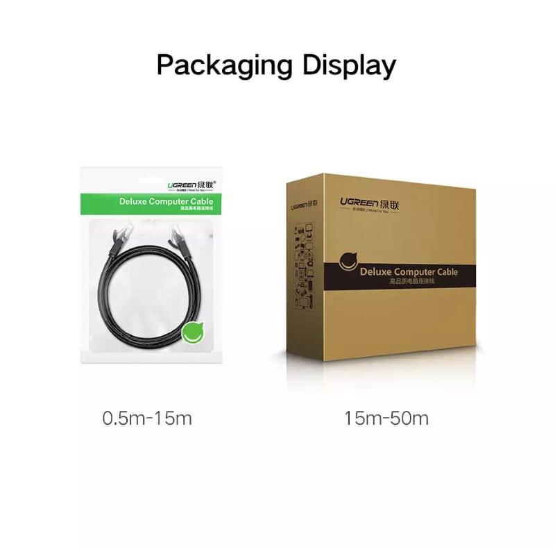 Ugreen UG20160NW102TK 2M màu Đen Cáp mạng LAN CAT6 UTP - HÀNG CHÍNH HÃNG