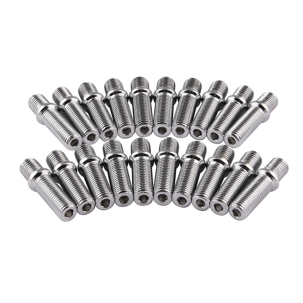 40 Pieces M12x1.5-M12x1.5 Extended Wheel Stud Conversion Tall Lug Screw Adapter