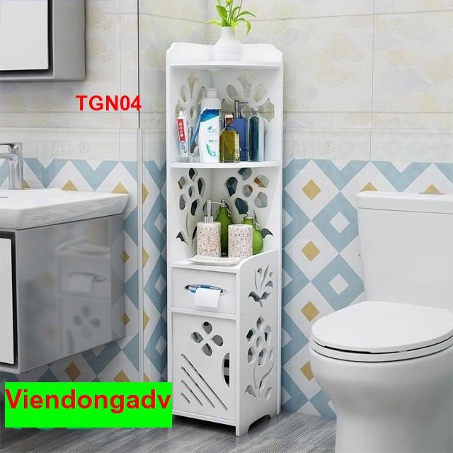 Tủ góc nhà tắm có cánh - Tủ lắp ráp đa năng