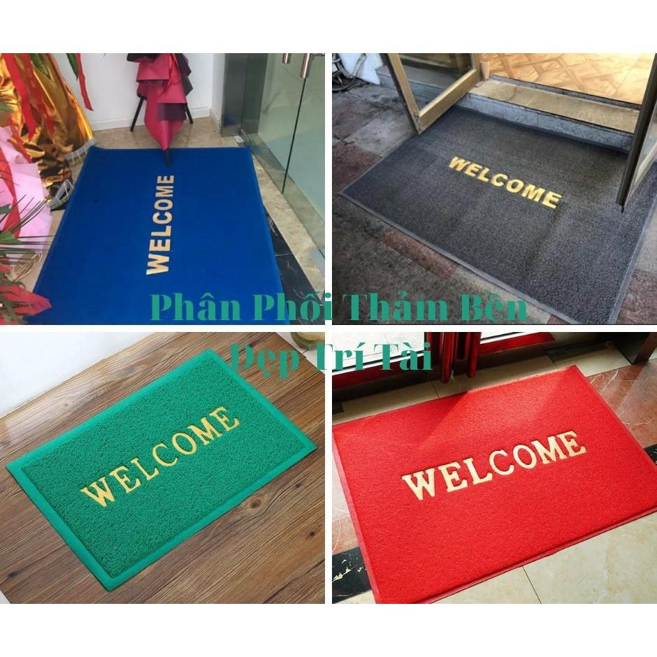 Thảm Nhựa Chùi Chân WELCOME Chống Trơn, Trượt Cao Cấp, Cỡ Đại 80*120cm để sảnh, để phòng khác, để sảnh sang trọng