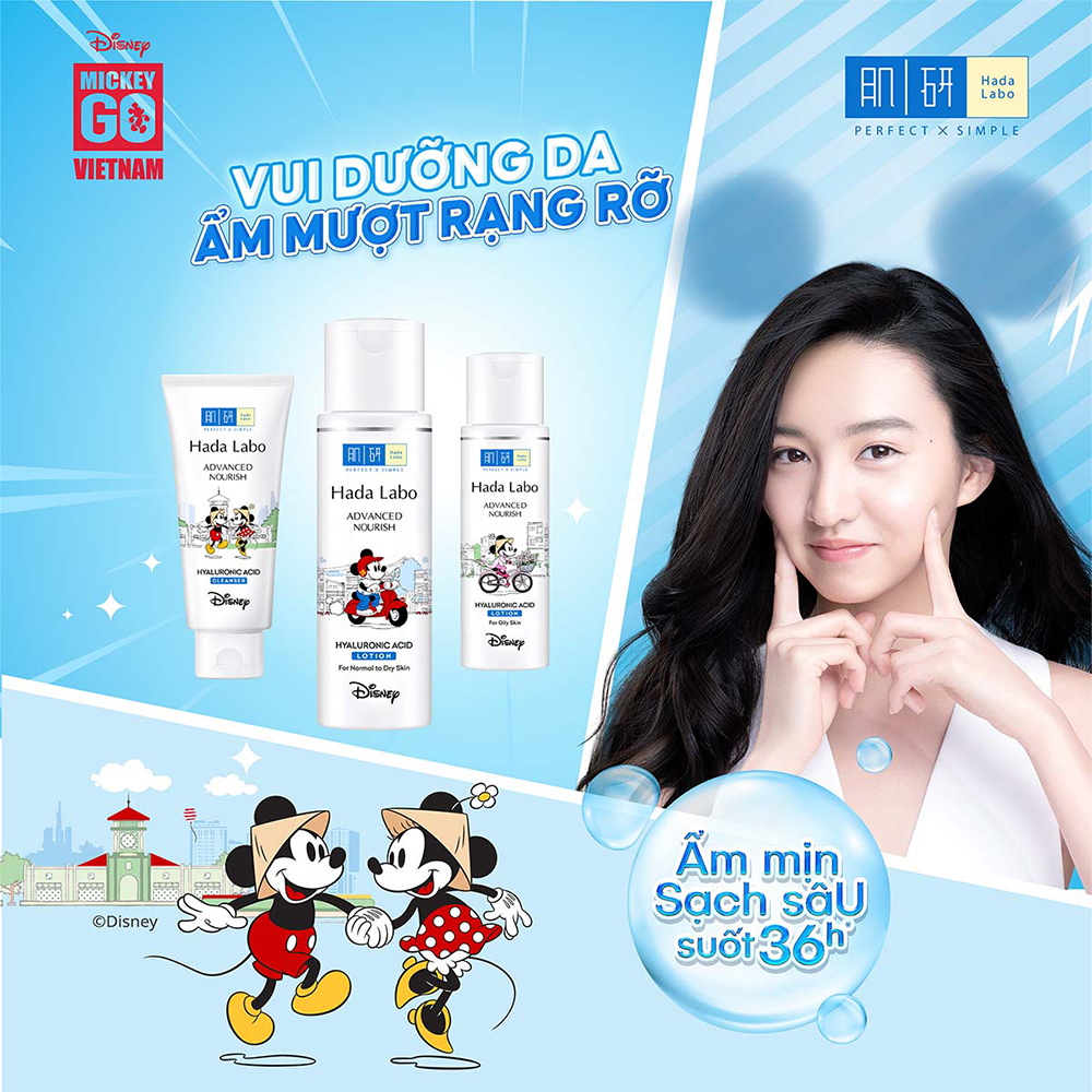 Dung dịch dưỡng ẩm tối ưu Hada Labo Advanced Nourish Lotion cho da dầu 170ml – Phiên bản Mickey