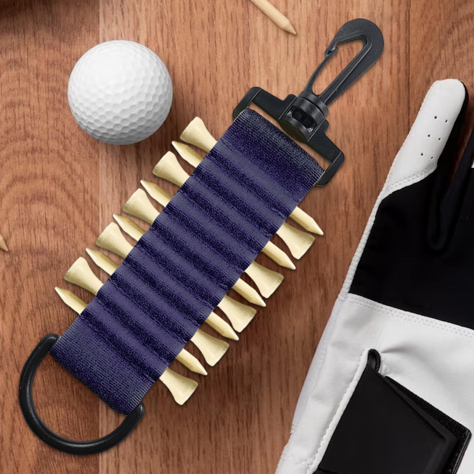Golf Tee Holder Portable to Attach to Golf Bag Golf Tees Storage 10 Golf Tees Golf Tee Carrier for Golf Carts Driving Hitting