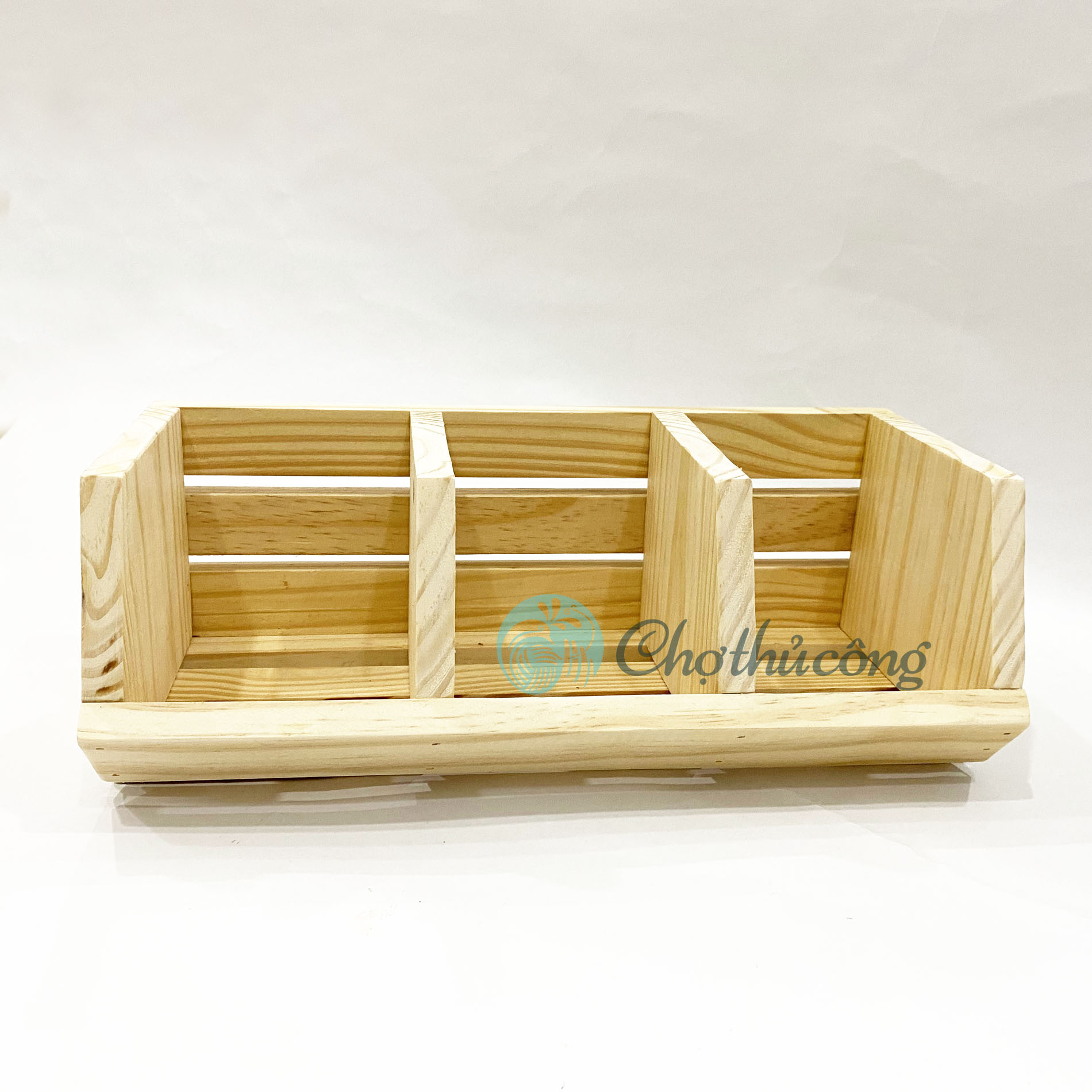 Thùng gỗ pallet làm hộp đựng trái cây, kệ đựng rau củ - giá để đồ nhà bếp, khay gỗ decor bằng gỗ thông tự nhiên