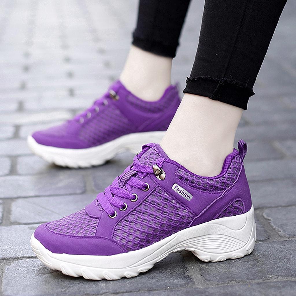2020 Fashion women outdoor breathable running sneakers casual soft sport shoes