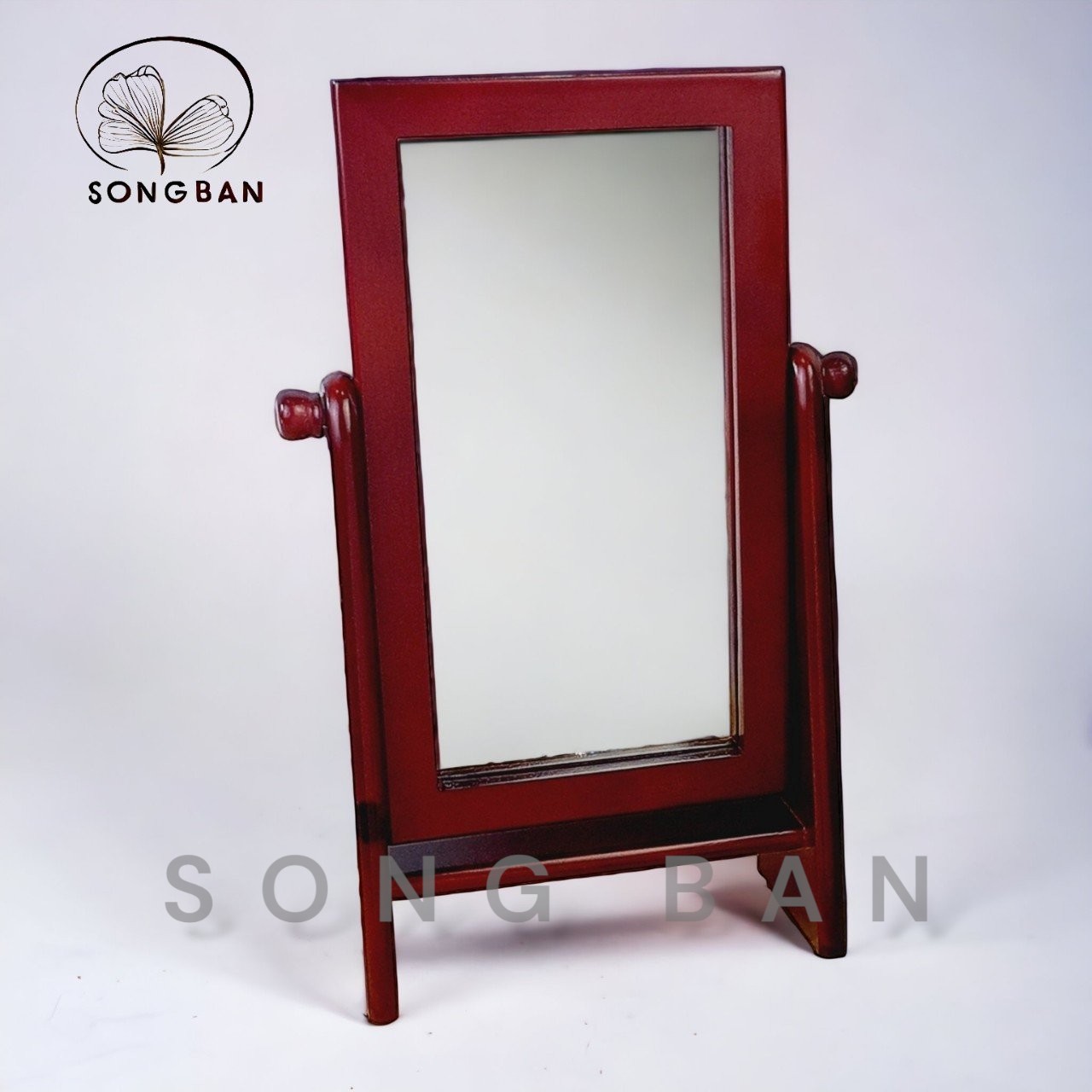 Gương Trang Điểm, Gương Khung Gỗ Để Bàn Decor Trang Nhã SB04 - Hàng VN Xuất Khẩu