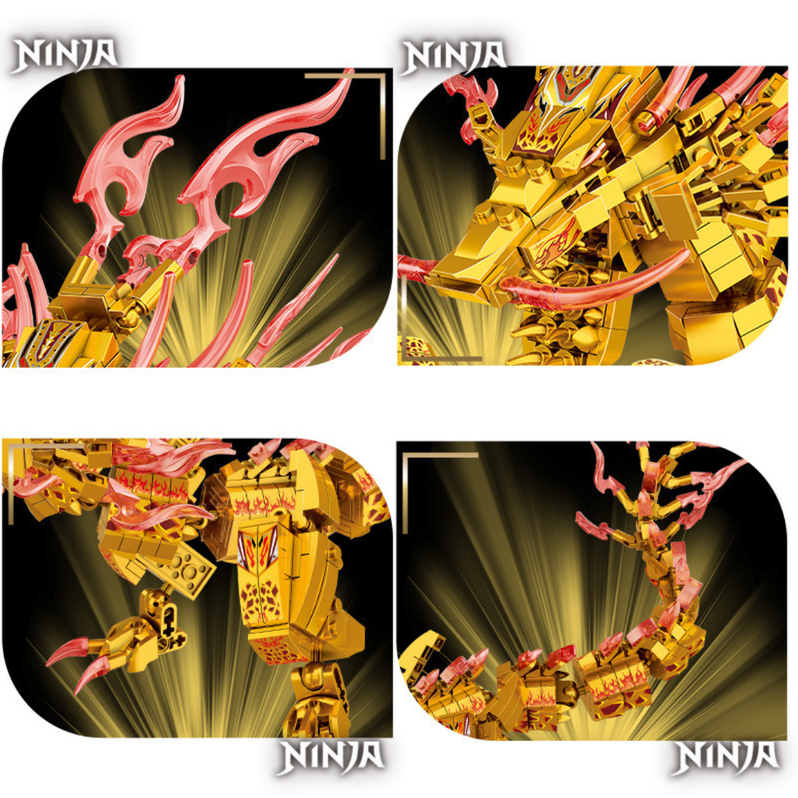 Bộ Đồ Chơi Xếp Hình Lắp Ghép Ninja Rồng Cho Bé, Lắp Ráp Dragon