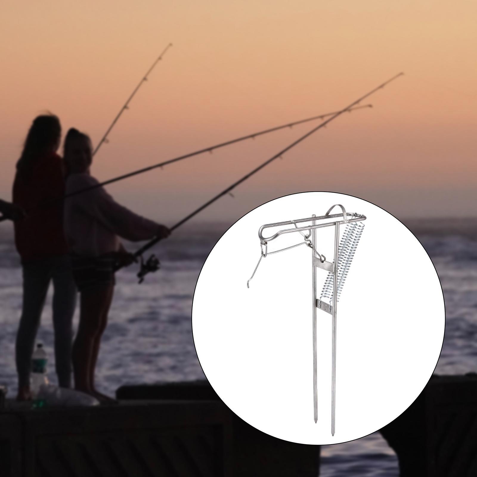 Spring Fishing Rod Holder Rod Stand Fishing Pole Holder Universal Double Spring Ground Support Rod Rack for Bank Ponds Rivers Fishing Tools