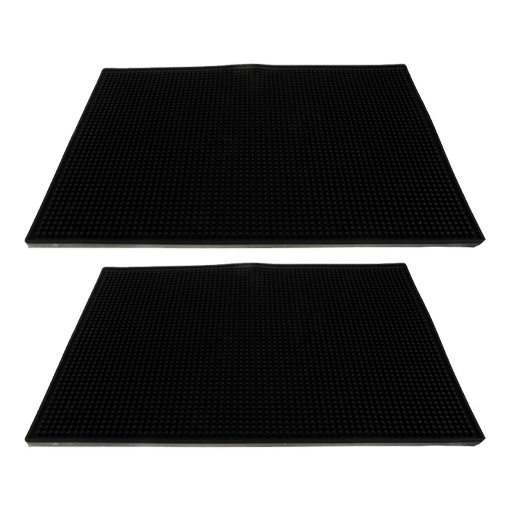 2X Cao Su Thanh Dịch Vụ Thảm Không Thấm Nước Thanh Thảm Cocktail Cốc Coaster Dụng Cụ 30X45 Cm