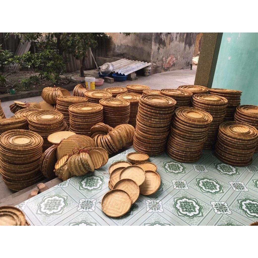 Mẹt Tre Hun Khói Cạp Mây - Mẹt Trang Trí nhiều kích thước - Flat Winnowing Basket