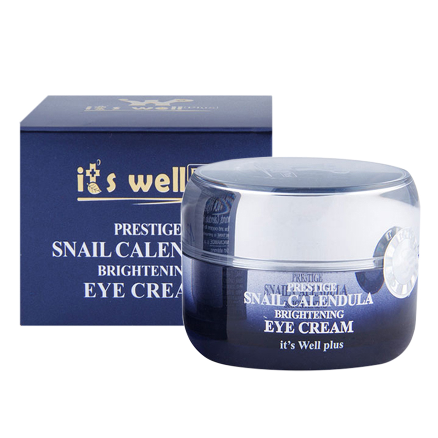 Kem Dưỡng Làm Mờ Nếp Nhăn Vùng Mắt Từ Ốc Sên &amp; Calendula It's Well Plus Snail Calendula Prestige Brightening Eye Cream CPEC (30g)