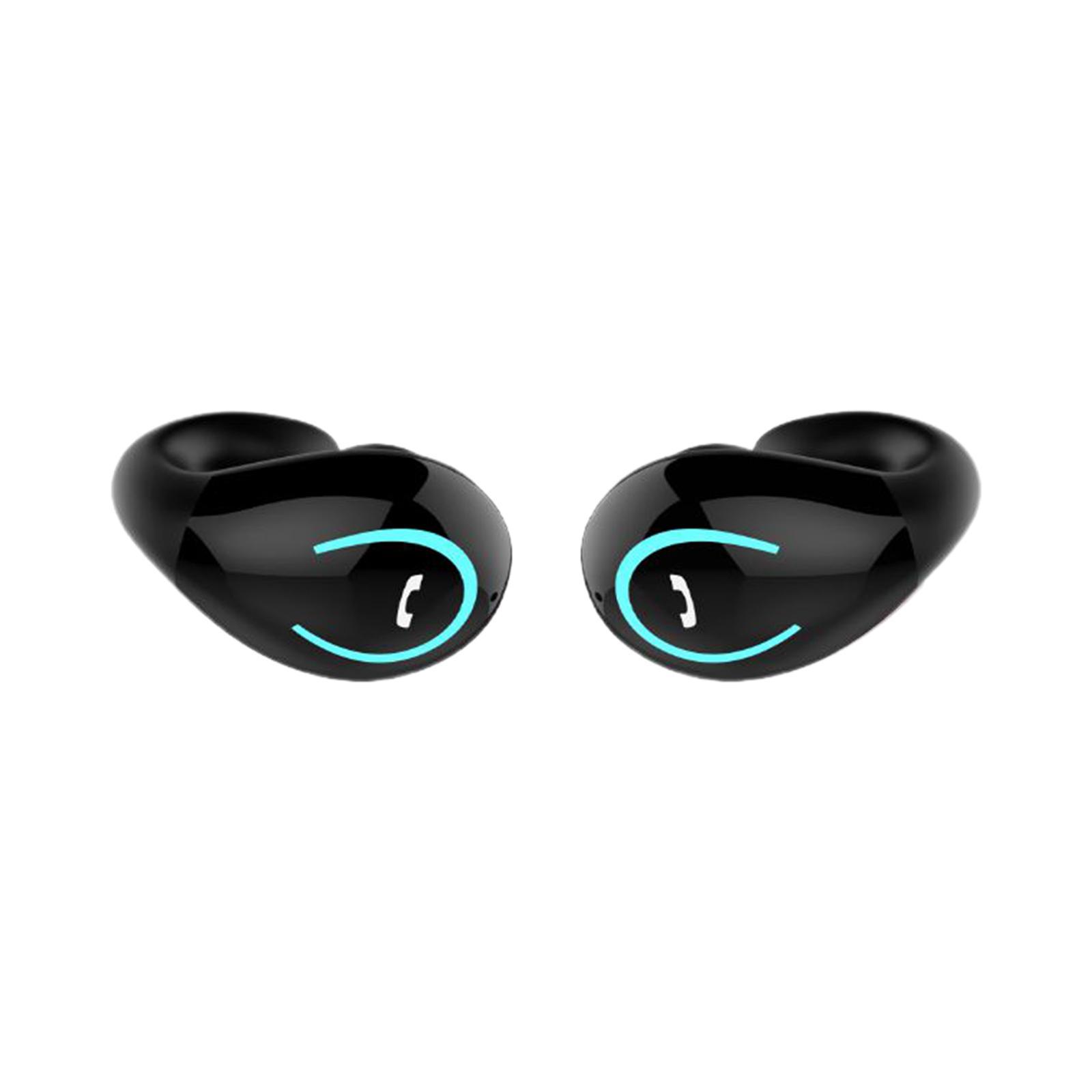 Open Ear Headphones Sport Headphones Portable Stereo Earphones for Workout Black