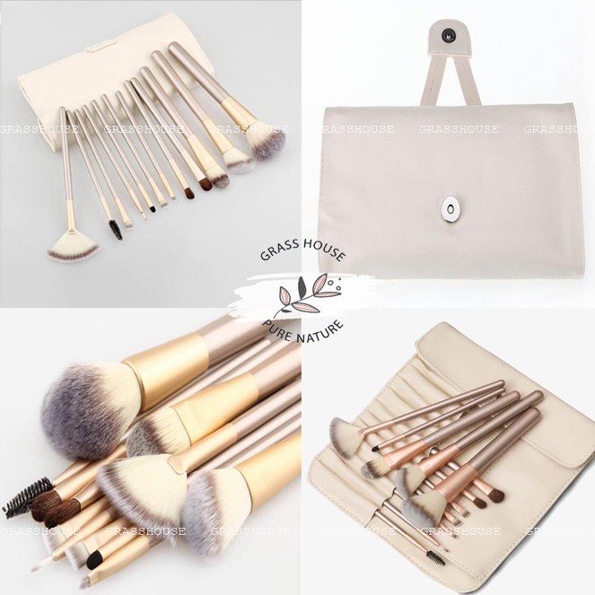 Bộ Cọ Trang Điểm make up 9/ 10 / 12 Cây có kèm bóp đựng cọ tiện dụng chuyên nghiệp