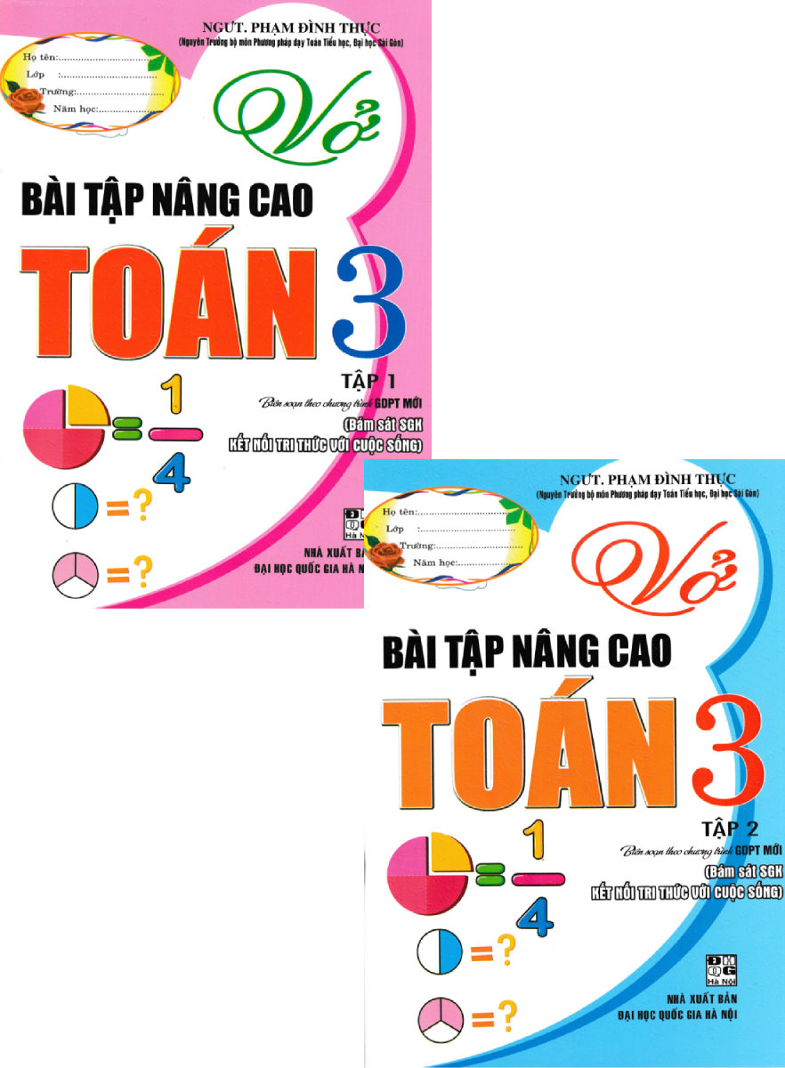 COMBO VỞ BÀI TẬP NÂNG CAO TOÁN LỚP 3 (BÁM SÁT SGK KẾT NỐI TRI THỨC VỚI CUỘC SỐNG) (BỘ 2 CUỐN) - HA