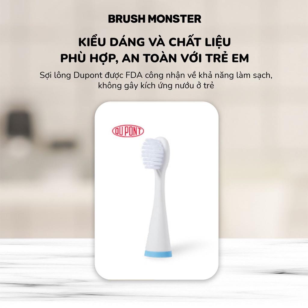 Set 3 Đầu Bàn Chải Thay Thế Cho Răng Trẻ Em Sonic, BMT-1000, Sợi DUPONT An toàn Cho Răng Nhạy Cảm, 100% Kháng Khuẩn