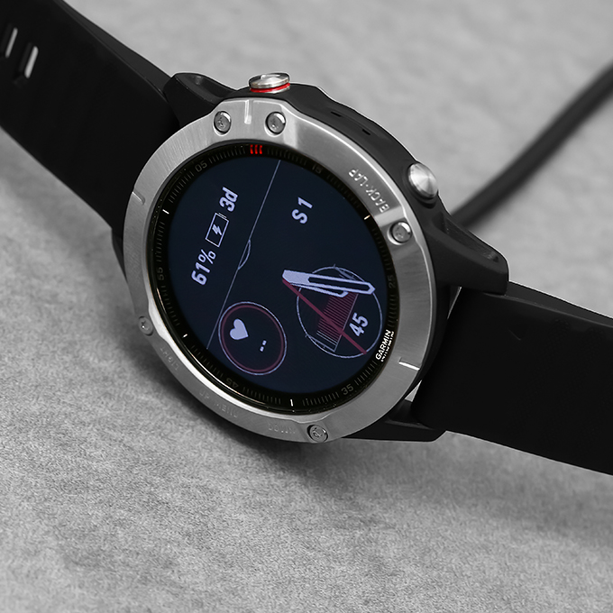 Đồng hồ thông minh Garmin Fenix 6 dây silicone đen - Hàng chính hãng