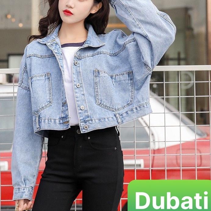 ÁO JEAN NỮ CHẤT BÒ DÀI TAY CÓ NÚT SAU CÁ TÍNH HÀN QUỐC- DUBATI FASHION