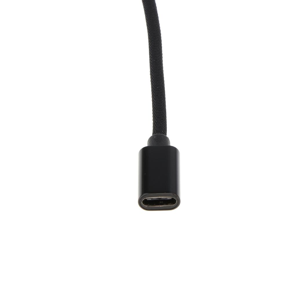 Adapter Splitter USB TypeC to AUX Audio 3.5mm+Charge Cable for Android Black