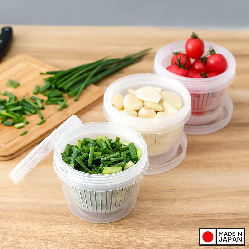 Hộp bảo quản thực phẩm tách nước đựng hành tỏi