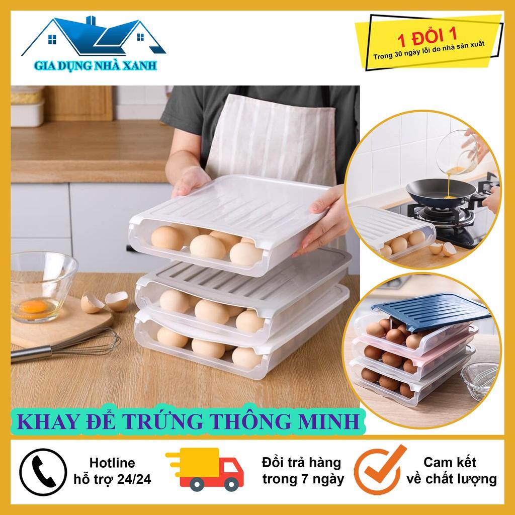 Khay Đựng Trứng, Kệ Đựng Trứng Thông Minh, Tự Động Đẩy Trứng Ra Ngoài Khi Có Trứng Lấy Ra, Siêu Tiện Dụng Cho Căn Bếp