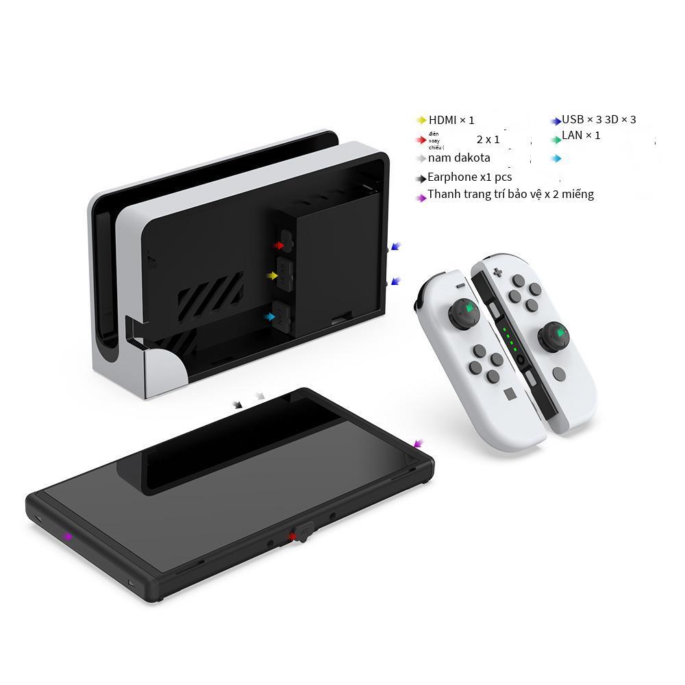 Đảm Bảo Chất Lượng SwitchOLED Tay Cầm Chơi Game Bụi Cắm Bộ Công Tắc Máy Chủ Silicone Bụi Lưới Bộ TNS-2122