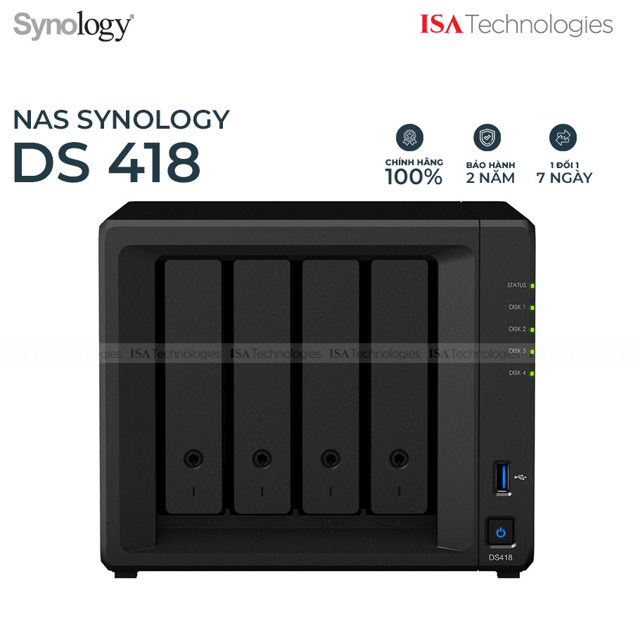 img Thiết Bị Lưu Trữ Mạng Nas Synology DS418 Hàng Chính Hãng