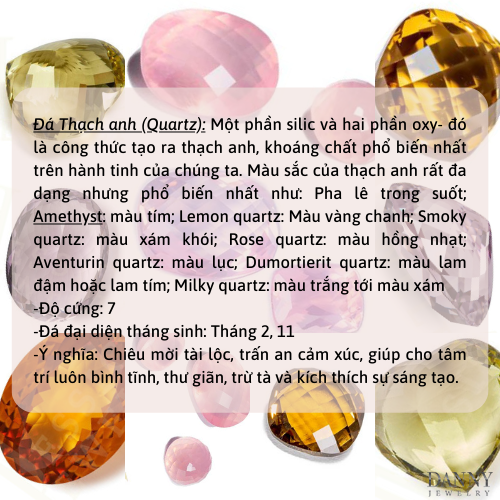 Nhẫn Nữ Danny Jewelry Bạc 925 Xi Rhodium Đá Smoky Quartz & CZ N0108