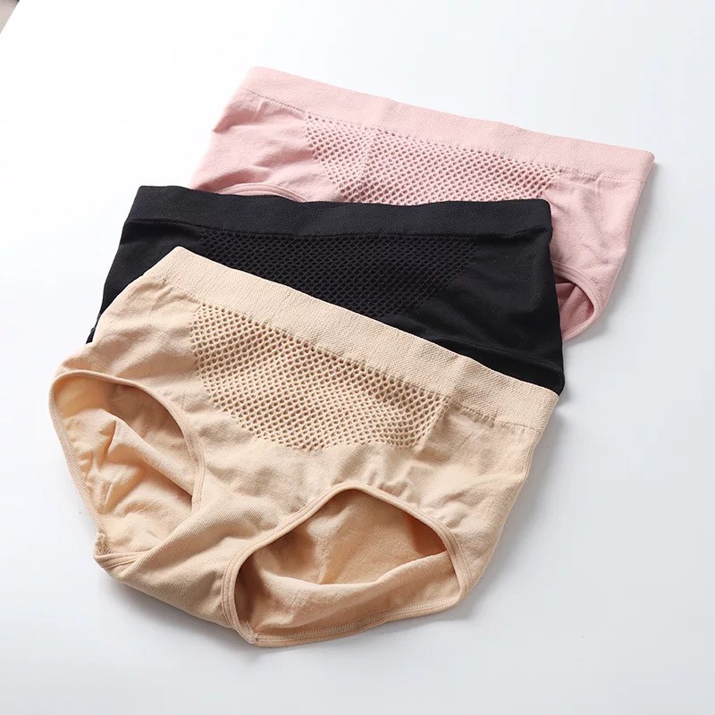 Set 4 Quần Lót Nữ Kháng Khuẩn Nâng Mông Túi Zip QL01