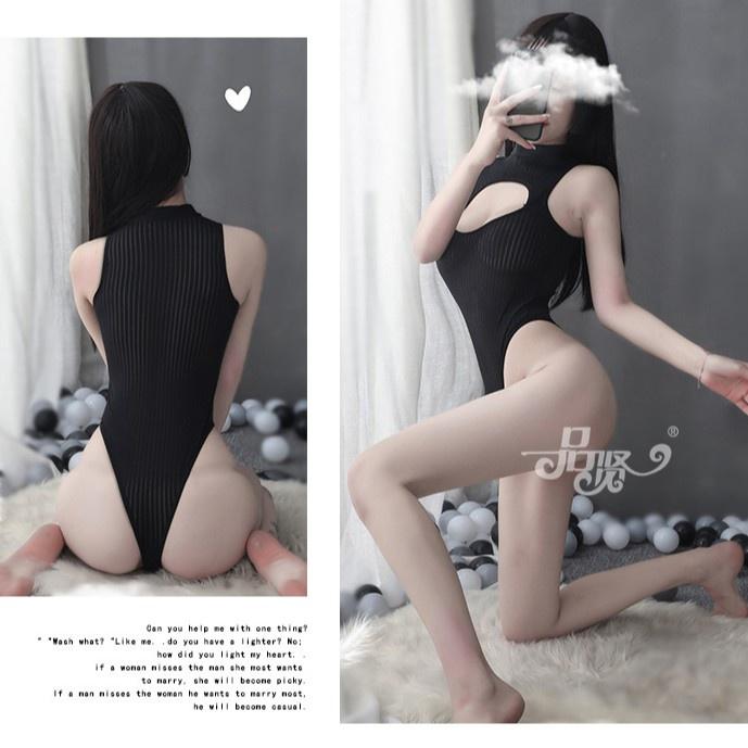 Bodysuit đồ liền thân thun gân khoét ngực CL126