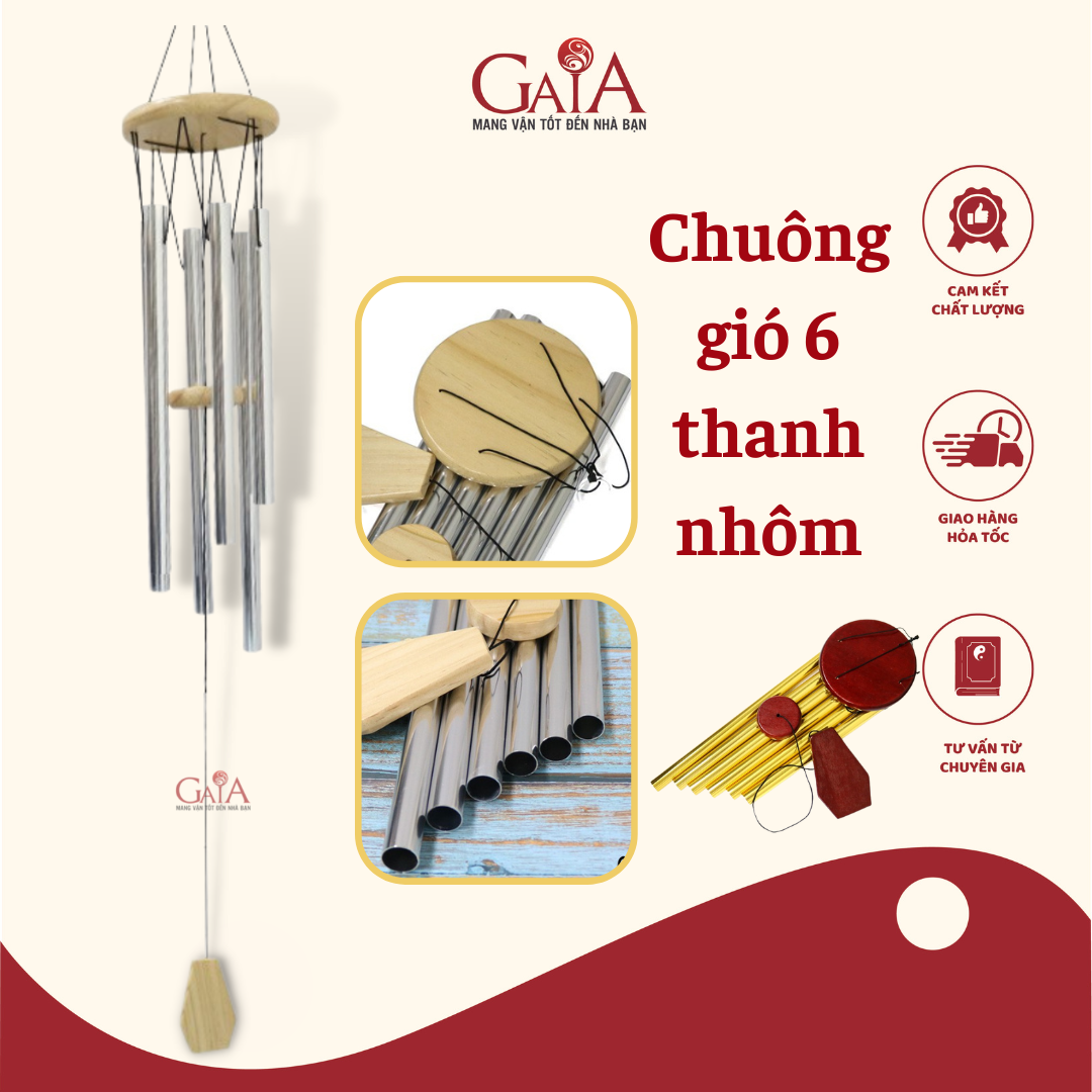 Chuông gió Thanh Nhôm Trắng