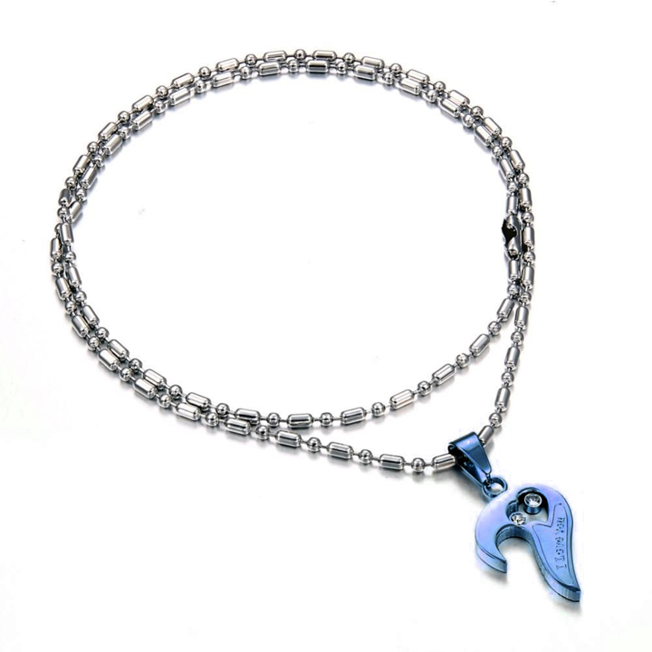 Dây chuyền cặp đôi 2 mảnh ghép trái tim  CDC007X