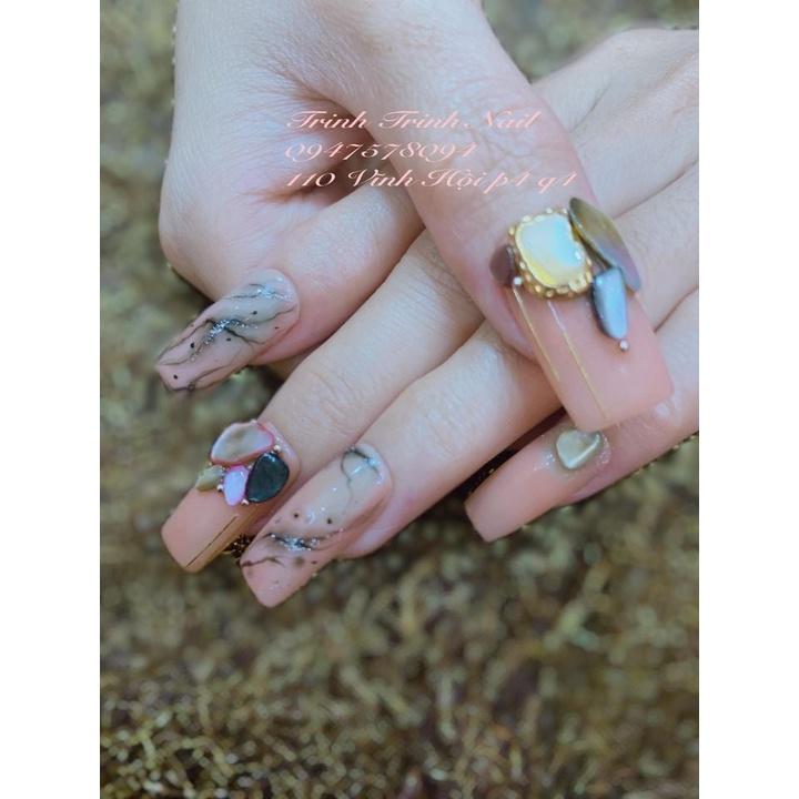Sét xà cừ sỏi phụ kiện trang trí móng tay nghệ thuật