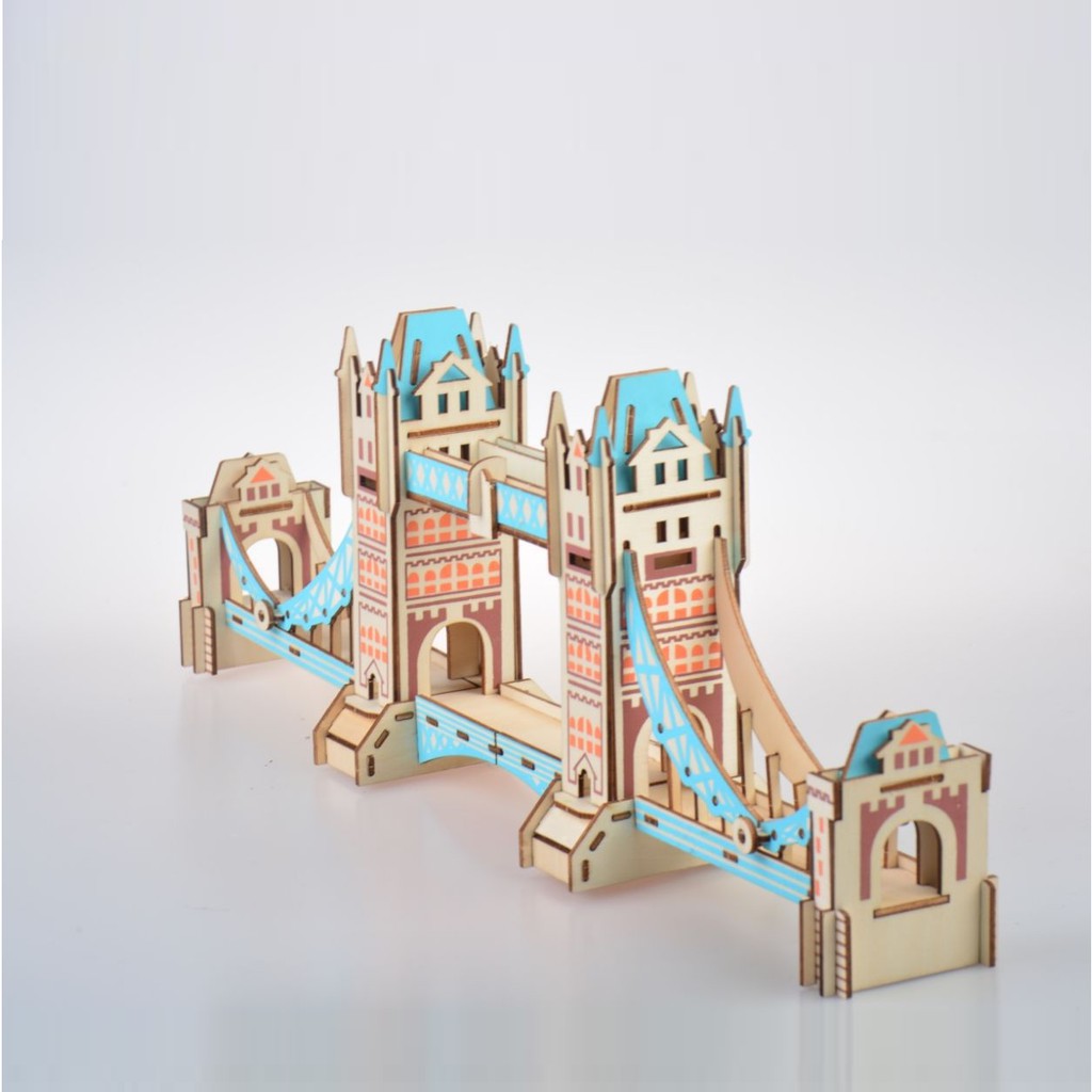 Đồ chơi lắp ráp gỗ 3D Mô hình Tower Bridge Laser