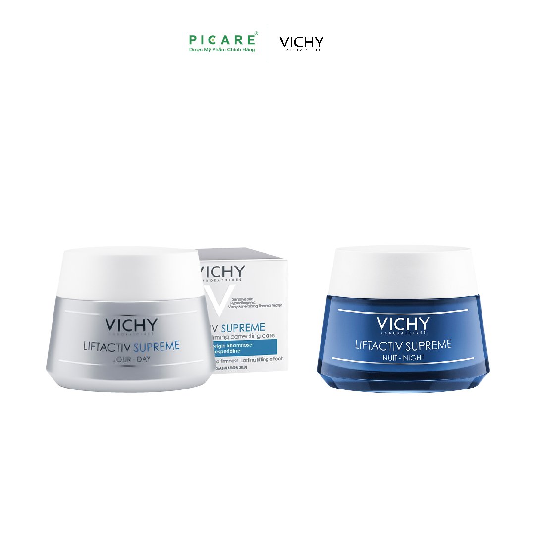 Combo Kem Dưỡng Săn Chắc Da Ngày Và Đêm Vichy Liftactiv Supreme (50ml)