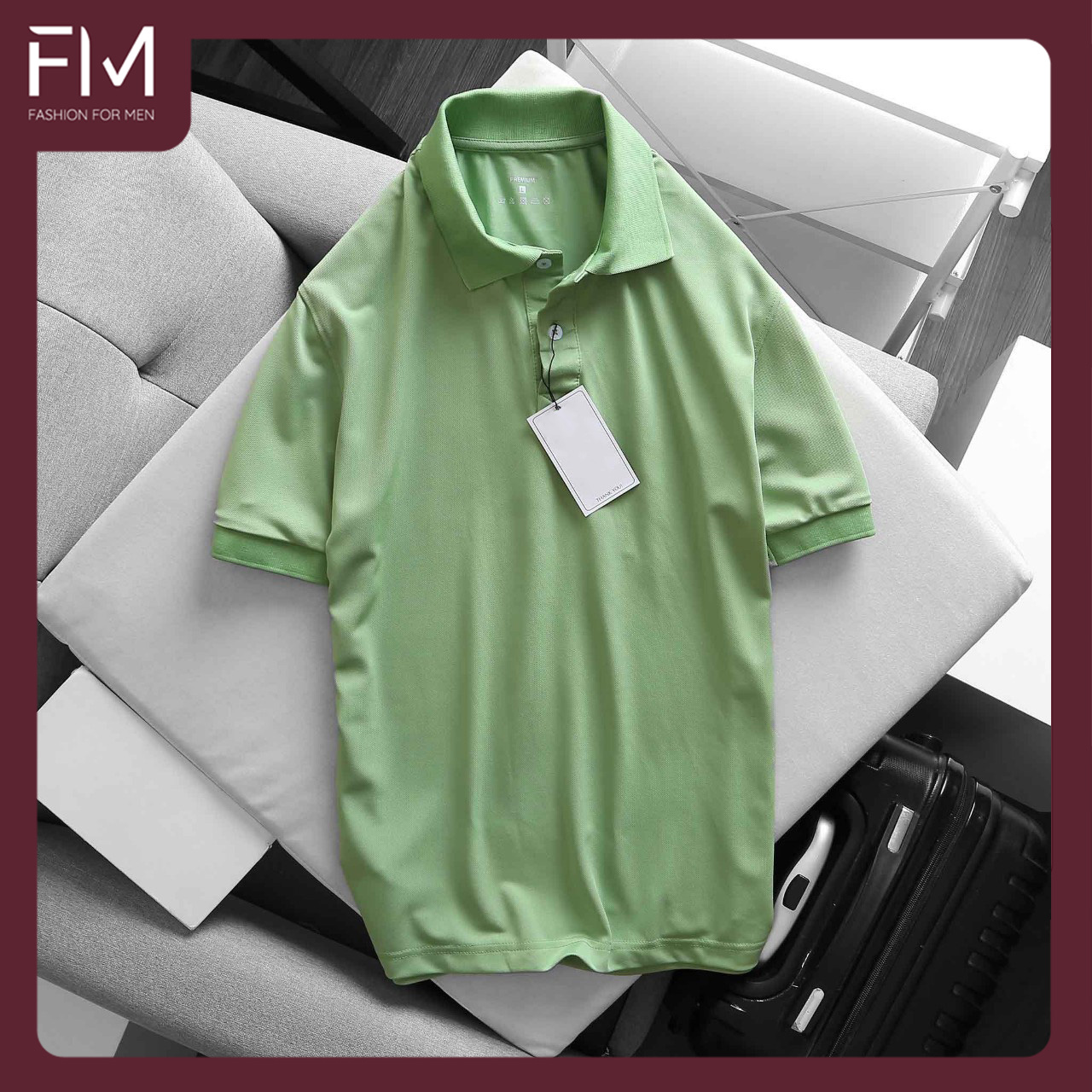 Áo thun polo nam cổ bẻ thun cá sấu cao cấp, thiết kế đơn giản trơn basic - FORMEN SHOP - FMHK001
