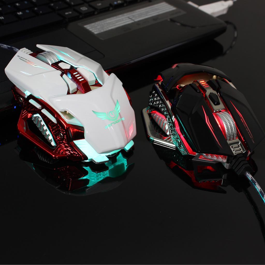 Gaming Mouse Adjustable 4000DPI 8 Button with LED Light Mice for PC