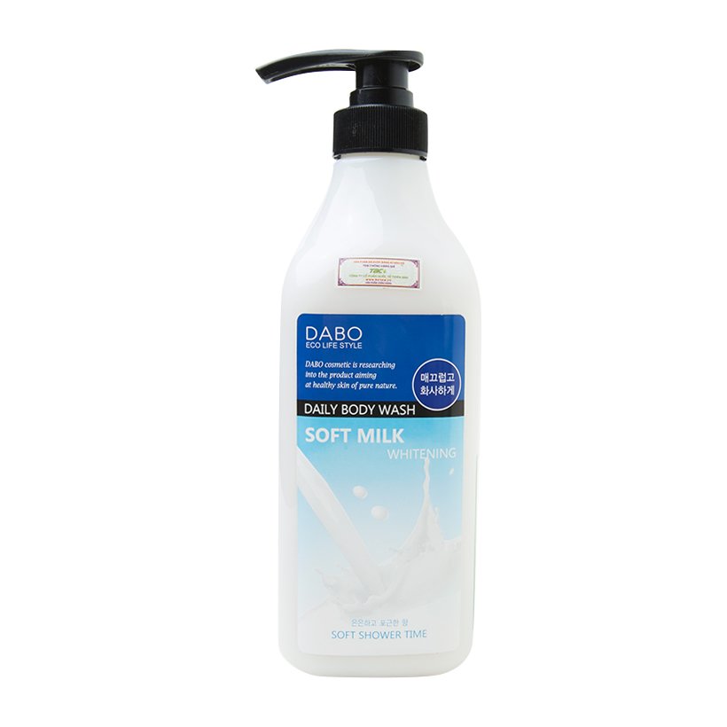 Sữa tắm sữa tươi trắng da sạch nhờn DABO WHITENING SOFT MILK BODY hàn quốc (750ml) Kèm nơ