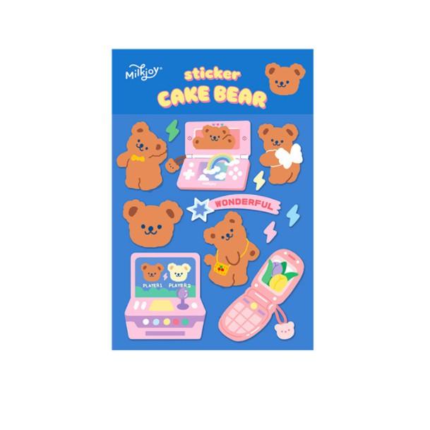 Sticker con thỏ và gấu đáng yêu trang trí sổ tập cho bé
