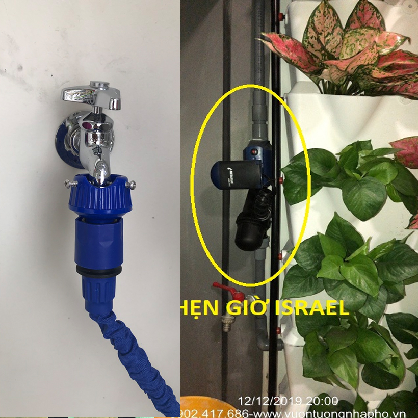 Bộ Hẹn Giờ Tưới Cây Tự Động nhập khẩu Israel dùng pin Hiệu Aquapro nhỏ gọn và tiết kiệm thời gian tưới hàng ngày