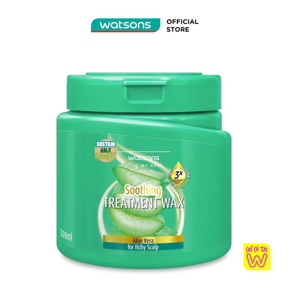 Kem Ủ Tóc Watsons Treatment Wax Lô Hội For Itchy Scalp 500ml