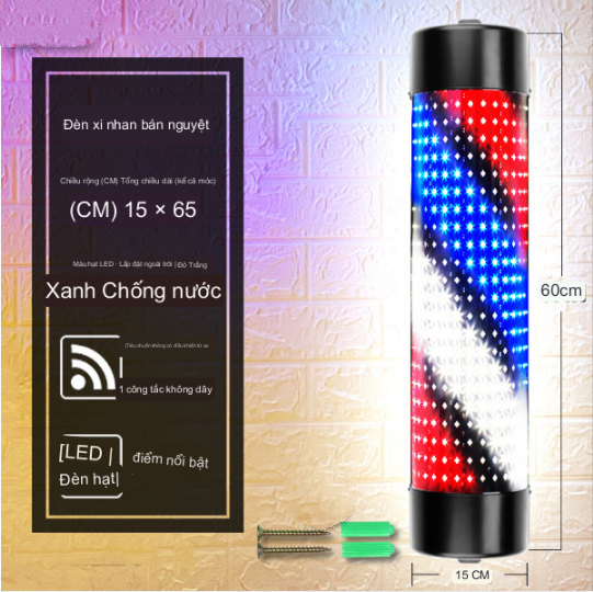 Đèn Led Đứng Dạng Xoay Trang Trí Bên Shop Thu Hút Khách Hàng Twisted Pole Retro