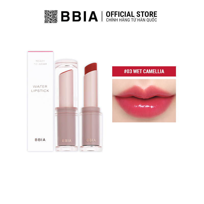 Son Thỏi Bbia Ready To Wear Water Lipstick 5 Màu 3G - 03 Wet Camellia