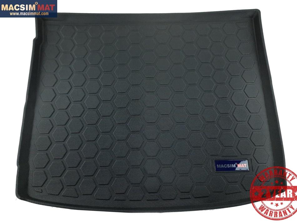 Thảm lót cốp Porsche Cayenne 2012-2018 nhãn hiệu Macsim chất liệu TPV cao cấp màu đen