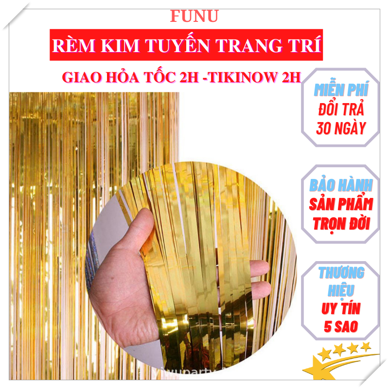 Rèm Kim Tuyến  Trang Trí Sinh Nhật 1,2m - Hàng Chính Hãng