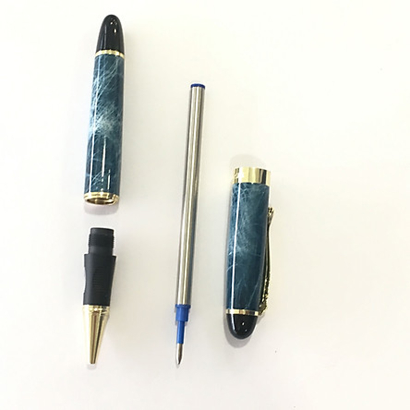 Bút ký khắc tên cao cấp doanh nhân LC012, thép nguyên khối hoạ tiết vân đá, mực đều ở mọi góc nghiêng