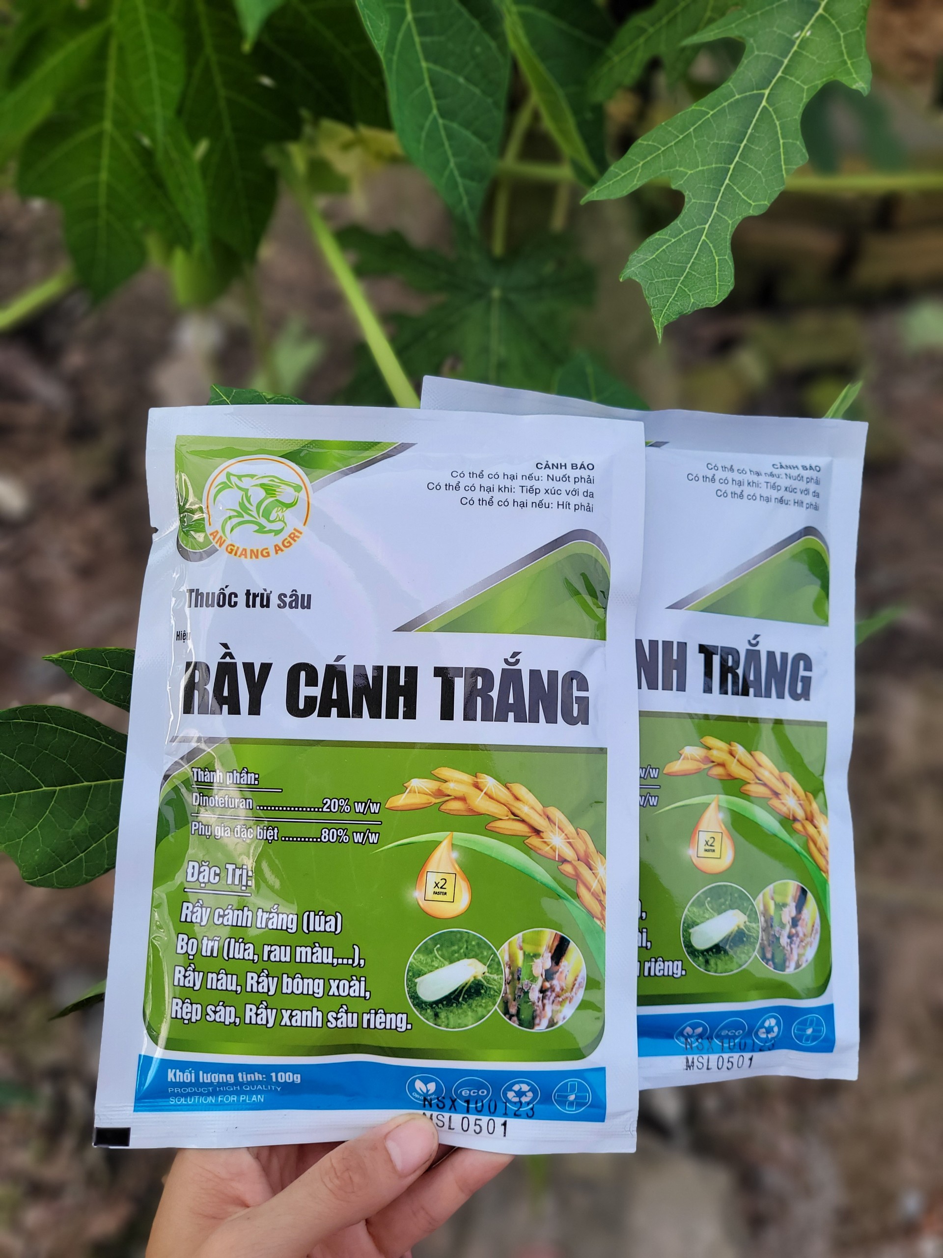 Trừ RẦY CÁNH TRẮNG trên lúa, bọ nhảy, rầy xanh, rầy bông xoài gói 100gram