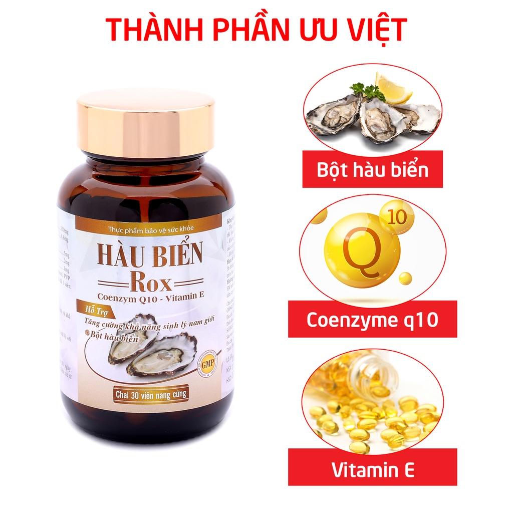 Hàu Biển ROX tăng cường sinh lý nam, bổ thận, tráng dương - Hộp Trắng 30 viên