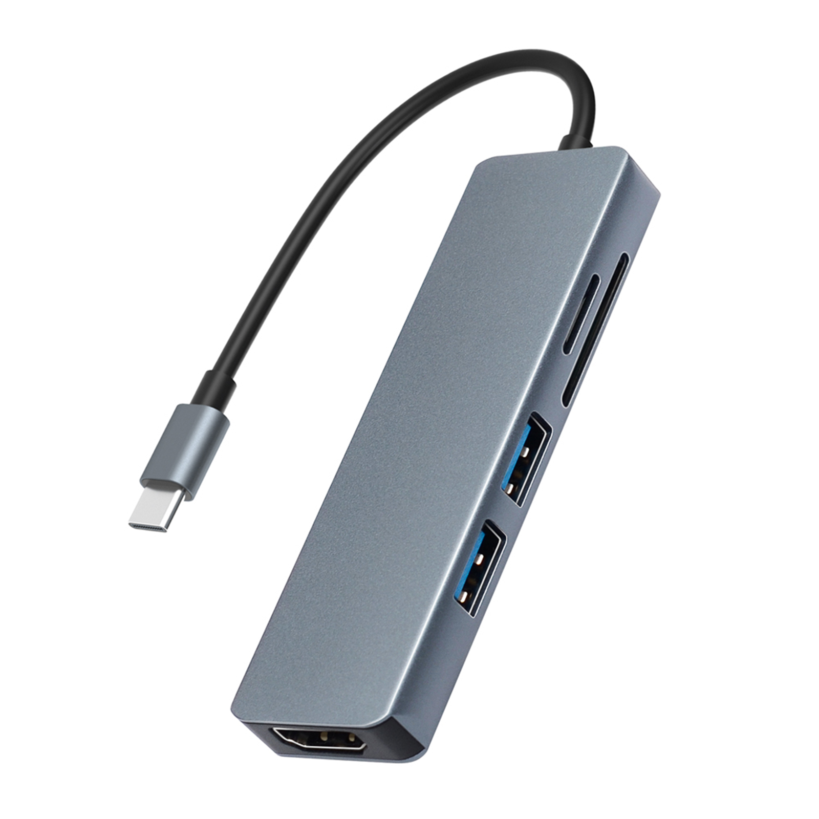 Bộ Chuyển Đổi Tc18 5 Trong 1 Hub USB Loại C Sang HD USB 3.0 Đồ Đọc Thè TF Dành Cho Máy Tính Xách Tay