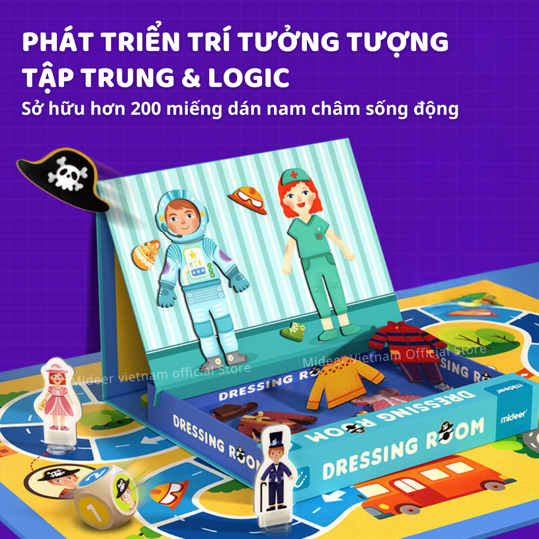 Xếp Hình Nam Châm Mideer Magenetic Game, Bộ đồ Chơi Tư Duy Trí Tuệ Cho Bé 2 3 4 5 Tuổi